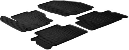 Rubbermatten passend voor Ford S-Max 5 deurs 2006-2011 & Ford Galaxy 2006-2010 (T profiel 4-delig + montageclips)