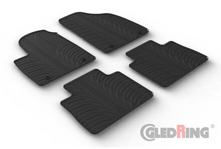 Rubbermatten passend voor MG (E)HS Plug-in-Hybrid 2019- (handgeschakeld) (T profiel 4-delig) GL0773