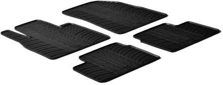 Rubbermatten passend voor Nissan Micra 2011-2017 (T profiel 4-delig + montageclips)