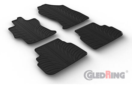 Rubbermatten passend voor Subaru XV II (Crosstrek) 2017- (T-Design 4-delig + montageclips) GL0677