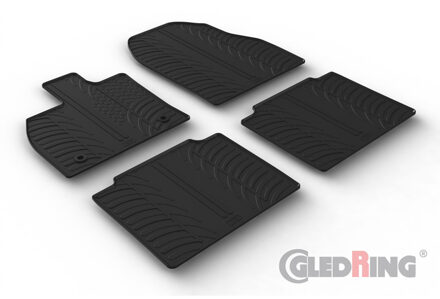 Rubbermatten passend voor Toyota bZ4X & Subaru Solterra 2021- (T profiel 4-delig + montageclips) GL0881