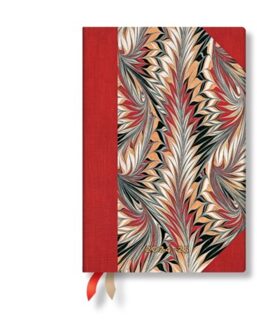 Rubedo (Cockerell Marbled Paper) Mini 12-Month Verso Hardback Dayplanner 2025 - Paperblanks