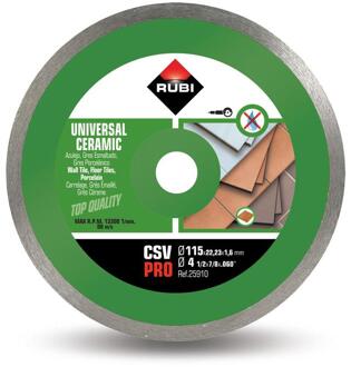 Rubi CSV 115 Pro Diamantzaagblad | Doorlopende Diamant Kroon - 25910