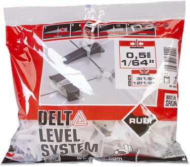 Rubi Delta Level Systeem Clips | Dikte 0,5 mm | Hoogte 3-12 mm | 100 stuks - 03929