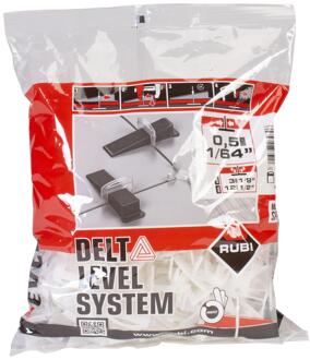 Rubi Delta Level Systeem Clips | Dikte 0,5 mm | Hoogte 3-12 mm | 200 stuks - 03930