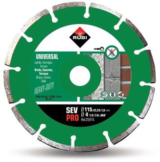 Rubi SEV 115 Pro Gesegmenteerd Diamantzaagblad - 25915