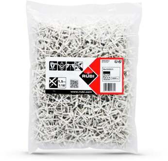 Rubi Tegelvoegkruisjes | 1,5 mm | Doos 1000 st - 02031