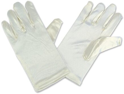 Rubies Gebroken witte satijnen handschoenen voor kinderen