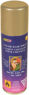 Rubies Haarverf/haarspray - goud - spuitbus - 125 ml - Carnaval Goudkleurig