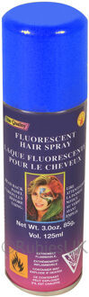 Rubies Haarverf/haarspray - neon blauw - spuitbus - 125 ml - Carnaval - Verkleedhaarkleuring