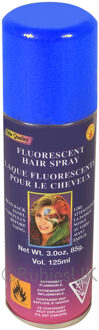 Rubies Haarverf/haarspray - neon blauw - spuitbus - 125 ml - Carnaval - waterbasis