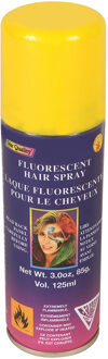 Rubies Haarverf/haarspray - neon geel - spuitbus - 125 ml - Carnaval - waterbasis