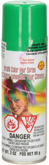 Rubies Haarverf/haarspray - neon groen - spuitbus - 125 ml - Carnaval - waterbasis