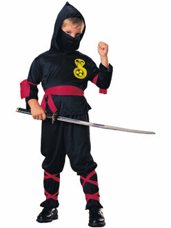 Rubies Ninja verkleed kostuum - zwart - voor kinderen - 5-delig