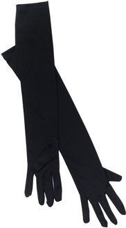 Rubies Verkleed handschoenen voor dames - zwart - one size - lang model