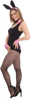 Rubies Verkleed set bunny - 5-delig - zwart/roze - verkleed accessoires