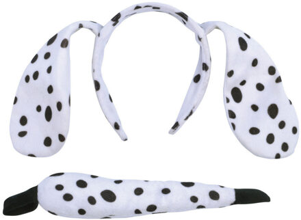 Rubies Verkleed set dalmatier - oortjes/staart - wit/zwart - voor kinderen