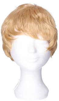 Rubies Verkleedpruik voor heren - blond - Seventies/popster/sixties/surfboy - Carnaval - kort haar