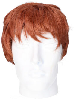 Rubies Verkleedpruik voor heren - rood - Seventies - Carnaval
