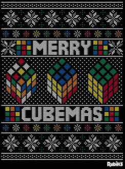 Rubiks Merry Cubemas Men's Christmas T-Shirt - Black - 5XL - Zwart