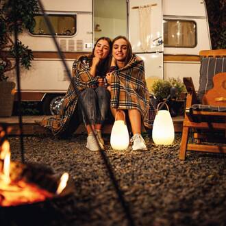 Ruby LED tafellamp met RGB kleurverandering, Ø 14 cm wit