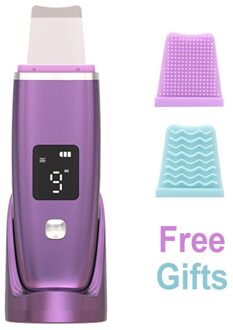 RUBYONLY Ultrasone Huid Scrubber Gezicht Scrubber 3 Kleuren Comedondrukker Pore Cleaner Ultrasone Gezicht Schonere Elektrische paars zonder doos