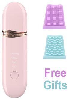 RUBYONLY Ultrasone Huid Scrubber Led Screen Comedondrukker Facial Scrubber Schop Schoon Cavitatie Peeling Facial Lifting roze