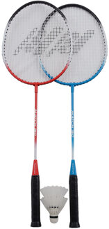 Rucanor badminton set match 150 blauw/rood 5-delig