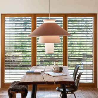 Ruche hanglamp, Ø 78 cm, marshmallow lichtbruin