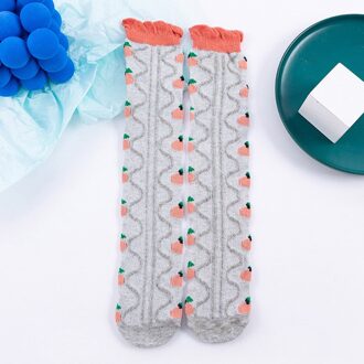 Ruffle Baby Meisjes Lange Sokken Leuke Fruit Mesh Ademend Kids Kinderen Sokken Zachte Baby Peuter Vloer Sokken 02