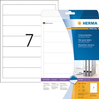 Rugetiket Herma smal 38x192mm zelfklevend wit