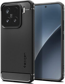 Rugged Armor Backcover voor de Xiaomi 15 - Matte Black Zwart