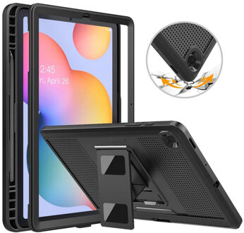 Rugged Back Case Samsung Galaxy Tab S6 Lite Tablethoes - Zwart