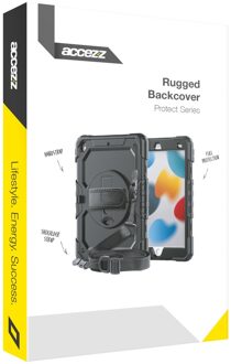 Rugged Backcover Shoulder Strap Samsung Galaxy Tab A9 Plus Tablethoesje Zwart