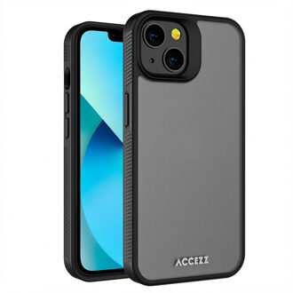 Rugged Frosted Backcover iPhone 13 Telefoonhoesje Zwart