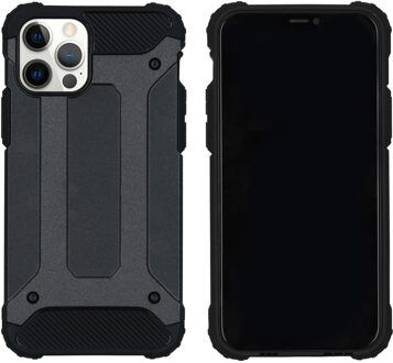 Rugged Xtreme Backcover iPhone 12, iPhone 12 Pro hoesje - zwart