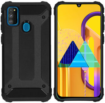 Rugged Xtreme Backcover Samsung Galaxy M30s / M21 hoesje - Zwart