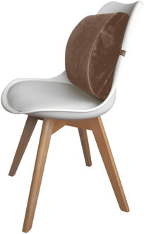 Rugkussen stoel - bruin - B33 x H10 cm - bureaustoel/autostoel