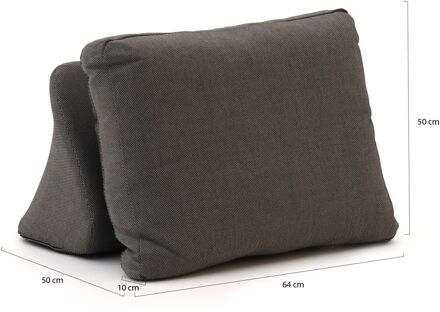 Rugleuning incl. kussen t.b.v. Bellagio San Lupo lounge tuinbank 2-zits links/rechts 253cm - Laagste prijsgarantie! Grijs