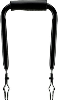 Rugleuning smal zwart met vinyl rugkussen