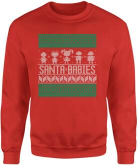 Rugrats Santa Babies Christmas Jumper - Red - M Rood