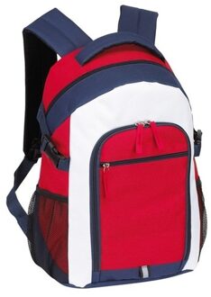 Rugtas/rugzak rood/wit/blauw 44 cm - Rugzak Multikleur