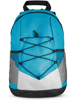 Rugtas - turquoise blauw - 42x25x18 cm - turquoise blauw - vrije tijds rugzak - outdoor - lichtgewic