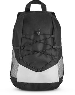 Rugtas - zwart - 42x25x18 cm - zwart - vrije tijds rugzak - outdoor - lichtgewicht en praktisch