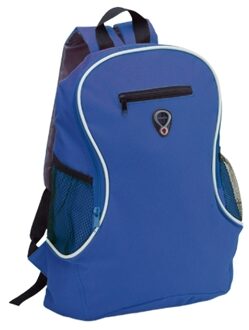 Rugzak - blauw - 21.5 liter - backpack met flessenhouder - schooltas - 40 cm
