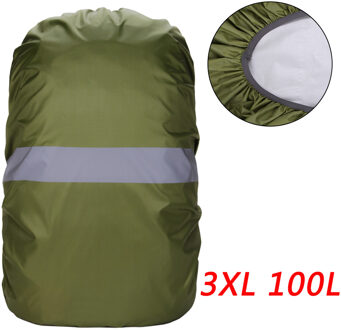 Rugzak Cover met Reflecterende Strip Vrouwen Mannen Waterdicht Stofdicht Rugzak Regenhoes Draagbare Ultralight Regenhoes 100L