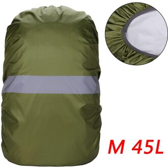 Rugzak Cover met Reflecterende Strip Vrouwen Mannen Waterdicht Stofdicht Rugzak Regenhoes Draagbare Ultralight Regenhoes 45L