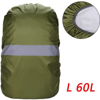 Rugzak Cover met Reflecterende Strip Vrouwen Mannen Waterdicht Stofdicht Rugzak Regenhoes Draagbare Ultralight Regenhoes 60L
