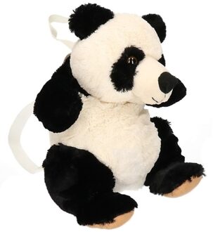Rugzak pandabeer - 22 cm - pluche - rugtas knuffel panda - dierentas Multi
