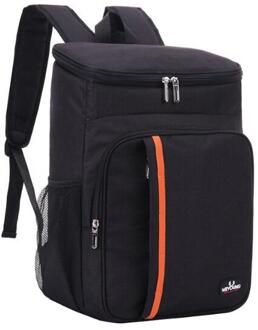 Rugzak Schouder Isolatie Zak Outdoor Ice Pack Verdikking Isolatie Rugzak Waterdichte Picknick Tas zwart